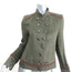 Ann Demeulemeester Military Jacket Olive Linen-Silk Size 36
