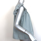 THE GREAT Eyelet Keepsake Tank Top Dusty Powder Blue Cotton Size 1 NEW