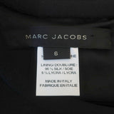 Marc Jacobs Mini Dress Black Wool Crepe Size 6 Sleeveless Sheath