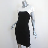 Narciso Rodriguez Colorblock Dress Black/White Pebble Crepe Size 40 NEW