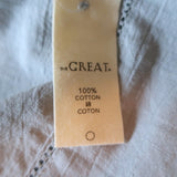 THE GREAT Eyelet Keepsake Tank Top Dusty Powder Blue Cotton Size 1 NEW