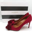 Aquazzura Love Tassel Pumps Red Suede Size 36.5 Pointed Toe Heels