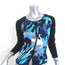 Emilio Pucci Printed Silk-Front Cardigan Navy Stretch Knit Size US 8