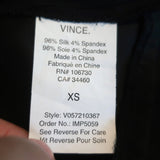 Vince Tank Top Black Stretch Silk Size Extra Small Sleeveless Blouse