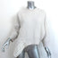 Stella McCartney Asymmetric Sweater Light Gray Eyelet-Trim Ribbed Knit Size 38