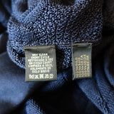 Ralph Lauren Black Label Sleeveless Midi Dress Navy Silk Chevron Knit Size Small