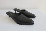 3.1 Phillip Lim Agatha Kitten Heel Mules Black Leather Size 38.5 NEW - Celebrity Owned