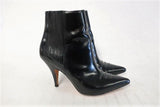 3.1 Phillip Lim Ankle Boots Delia Black Glossy Leather Size 37 Chelsea Booties - Celebrity Owned