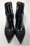 3.1 Phillip Lim Ankle Boots Delia Black Glossy Leather Size 37 Chelsea Booties - Celebrity Owned