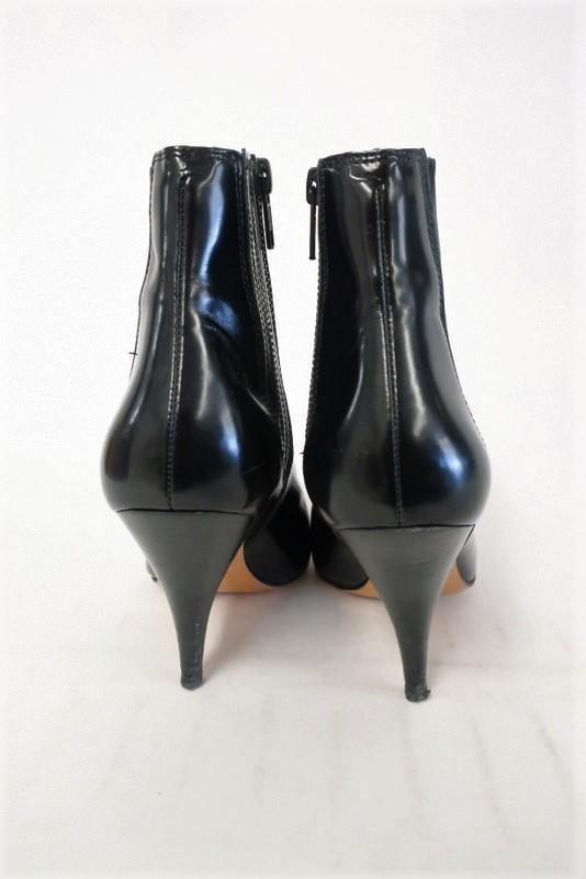 3.1 Phillip Lim Ankle Boots Delia Black Glossy Leather Size 37 Chelsea Booties - Celebrity Owned