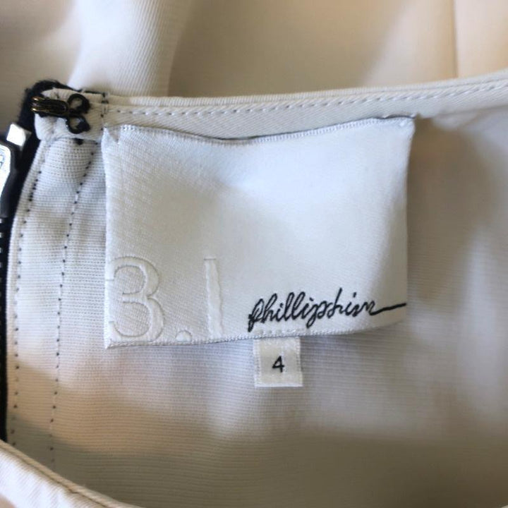 3.1 Phillip Lim Bow Dress Off-White Cotton Blend Size 4 Sleeveless Sheath - Celebrity Owned