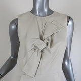 3.1 Phillip Lim Bow Dress Off-White Cotton Blend Size 4 Sleeveless Sheath - Celebrity Owned