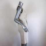 3.1 Phillip Lim Bow Dress Off-White Cotton Blend Size 4 Sleeveless Sheath - Celebrity Owned