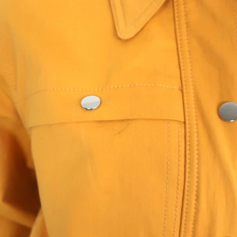3.1 Phillip Lim Cropped Trench Bomber Jacket Marigold Stretch Cotton Size 2 - Celebrity Owned