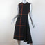 3.1 Phillip Lim Dress Black Windowpane Check Wool & Silk Size 4 Sleeveless Midi