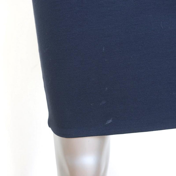 3.1 Phillip Lim Dress Navy Stretch Jersey Size 6 Long Sleeve Sheath - Celebrity Owned