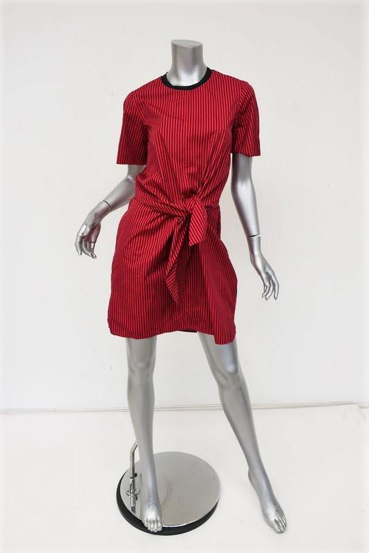 Næsten halvt revolution 3.1 Phillip Lim Dress Red Striped Cotton-Silk Size 4 Tie Front Cutout –  Celebrity Owned
