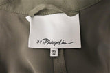 3.1 Phillip Lim Jacket Olive Satin-Paneled Twill Size Extra Small Belted Coat - Celebrity Owned