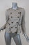 3.1 Phillip Lim Ruffle Leather Jacket Dove Gray Size 2 Double Breasted