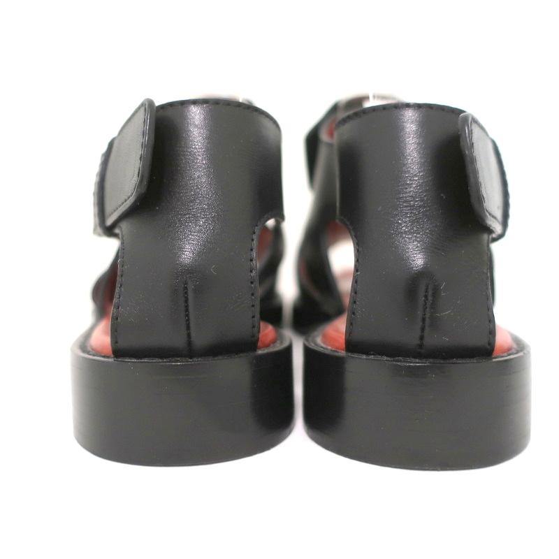 3.1 Phillip Lim Sandals Addis Black Cutout Leather Size 37 Open Toe Flats - Celebrity Owned