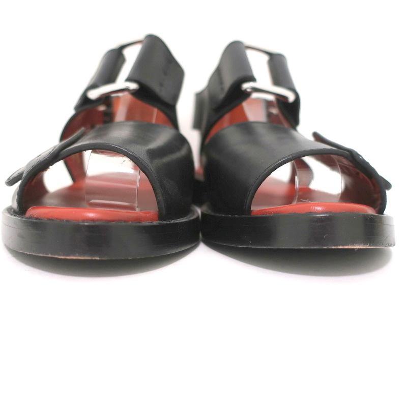 3.1 Phillip Lim Sandals Addis Black Cutout Leather Size 37 Open Toe Flats - Celebrity Owned