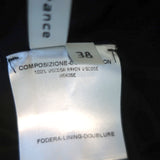 Balenciaga Tie-Neck Blouse Black Draped Jersey Size 38 Cap Sleeve Top