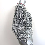 Isabel Marant Pullover Sweater Wenji White/Black Cotton-Blend Loose Knit Size 34