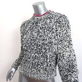 Isabel Marant Pullover Sweater Wenji White/Black Cotton-Blend Loose Knit Size 34