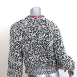Isabel Marant Pullover Sweater Wenji White/Black Cotton-Blend Loose Knit Size 34