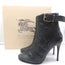 Burberry Brit Beverley 100 Ankle Boots Black Quilted Leather & Rubber Size 37
