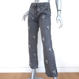 Off-White c/o Virgil Abloh Floral Print Jeans Gray Denim Size 25