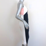 Cushnie Et Ochs Colorblock Dress Leah Navy/White Stretch Crepe Size 4