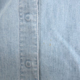 Stella McCartney Floral Embroidered Denim Shirt Blue Stretch Cotton Size 38