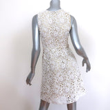 Burberry Prorsum Floral Macrame Lace Mini Dress with Bow Cream Size 36