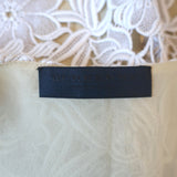 Burberry Prorsum Floral Macrame Lace Mini Dress with Bow Cream Size 36