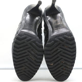 Burberry Brit Beverley 100 Ankle Boots Black Quilted Leather & Rubber Size 37