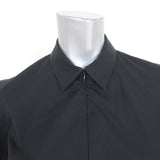 Theory Zip-Front Mini Dress Torma Black Stretch Cotton Size 6 Short Sleeve