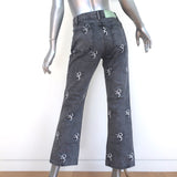 Off-White c/o Virgil Abloh Floral Print Jeans Gray Denim Size 25