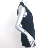 Alexander Wang Wrap Top Navy Crepe Size 0 Sleeveless Asymmetric Blouse
