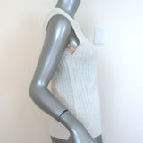 Theory Sleeveless Top Koronee Sag Harbor White Ribbed Knit Size Medium