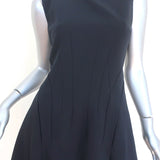 Thakoon Sleeveless Mini Dress Black Stretch Wool Size 4