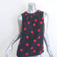 Michael Kors Collection Polka Dot Blouse Navy/Red Size 4 Sleeveless Top NEW