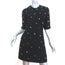 McQ Alexander McQueen Studded Mini Dress Black Crepe Size 38 Short Sleeve