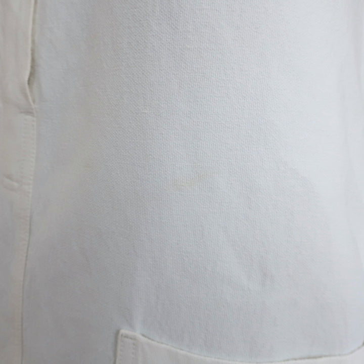 Celine Sleeveless Shift Dress Cream Stretch Linen Size 36
