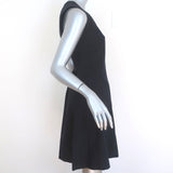 Thakoon Sleeveless Mini Dress Black Stretch Wool Size 4