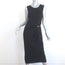 Donna Karan Clasp-Embellished Midi Dress Navy Draped Jersey Size Large NEW
