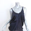 Helmut Lang Draped Silk Tank Top Navy Dry Charmeuse Size Small