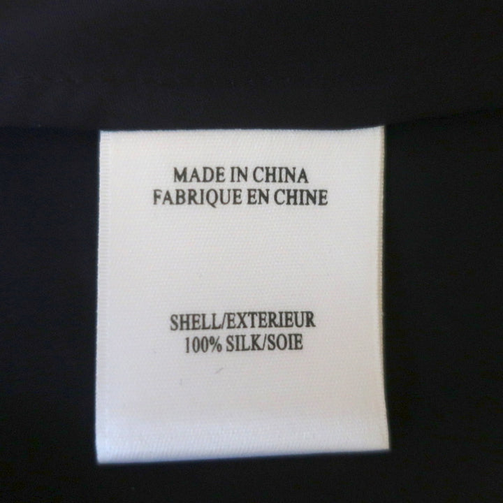 Helmut Lang Draped Silk Tank Top Navy Dry Charmeuse Size Small