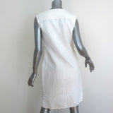 Celine Sleeveless Shift Dress Cream Stretch Linen Size 36