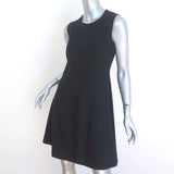 Thakoon Sleeveless Mini Dress Black Stretch Wool Size 4